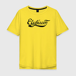 Футболка оверсайз мужская Elysium логотип, цвет: желтый