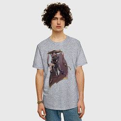 Футболка оверсайз мужская Скарамучча, цвет: меланж — фото 2