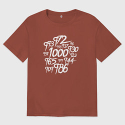 Футболка оверсайз мужская 1000-7 Ghoul, цвет: кирпичный