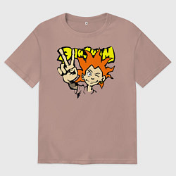 Футболка оверсайз мужская Элизиум рыжий, цвет: пыльно-розовый