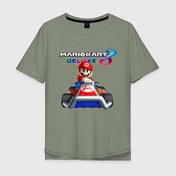 Футболка оверсайз мужская Марио крутой гонщик, цвет: авокадо