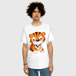 Футболка оверсайз мужская Little Tiger, цвет: белый — фото 2