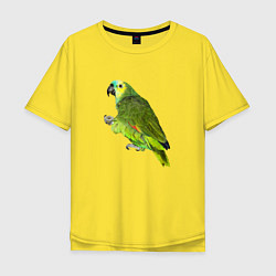 Футболка оверсайз мужская Попугайчик, цвет: желтый