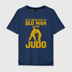 Футболка оверсайз мужская Old Man Judo, цвет: тёмно-синий