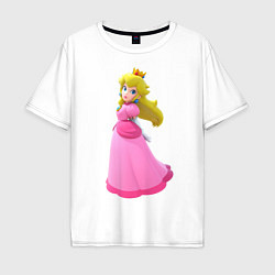 Футболка оверсайз мужская Princess Peach, цвет: белый