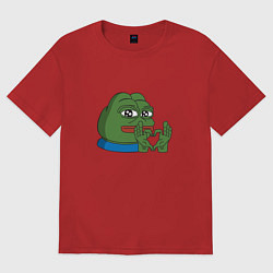 Футболка оверсайз мужская Pepe love пепе лов, цвет: красный