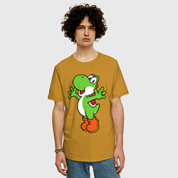 Футболка оверсайз мужская Yoshi, цвет: горчичный — фото 2