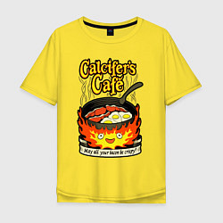 Футболка оверсайз мужская Calcifer cook, цвет: желтый