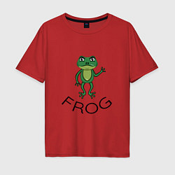 Мужская футболка оверсайз Frog green