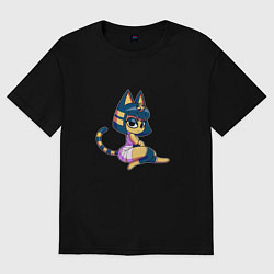 Футболка оверсайз мужская Ankha, цвет: черный