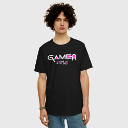 Футболка оверсайз мужская Squid Game: Gamer, цвет: черный — фото 2