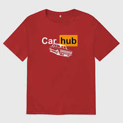 Футболка оверсайз мужская Car Hub hub, цвет: красный