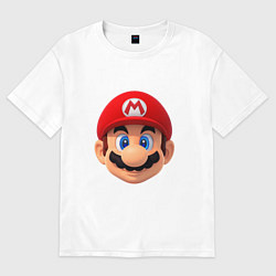 Футболка оверсайз мужская MarioHead, цвет: белый