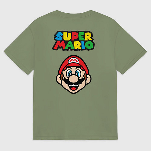 Мужская футболка оверсайз MarioFace / Авокадо – фото 2