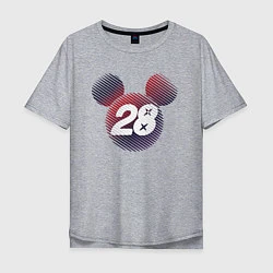 Футболка оверсайз мужская Logo Mickey 28, цвет: меланж