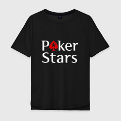 Футболка оверсайз мужская PokerStars логотип, цвет: черный