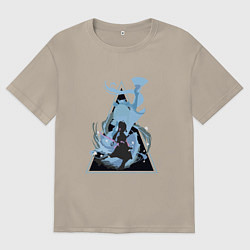 Футболка оверсайз мужская Genshin Impact AyakaАяка, цвет: миндальный