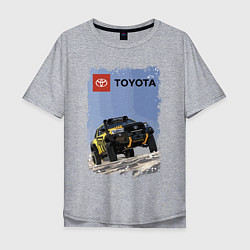 Футболка оверсайз мужская Toyota Racing Team, desert competition, цвет: меланж