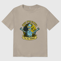 Футболка оверсайз мужская Bendеr, цвет: миндальный