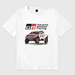 Футболка оверсайз мужская Toyota Gazoo Racing Team, Finland Motorsport, цвет: белый