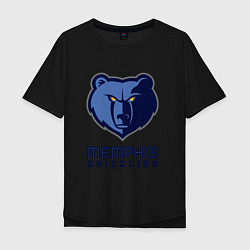 Футболка оверсайз мужская Мемфис Гриззлис, Memphis Grizzlies, цвет: черный