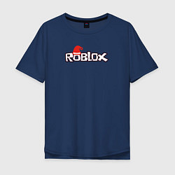 Футболка оверсайз мужская Logo RobloX, цвет: тёмно-синий