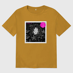 Футболка оверсайз мужская Amore e morte, цвет: горчичный