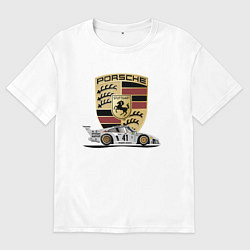 Футболка оверсайз мужская Porsche Motorsport, цвет: белый