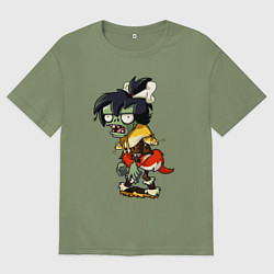 Футболка оверсайз мужская Female cave zombie, цвет: авокадо