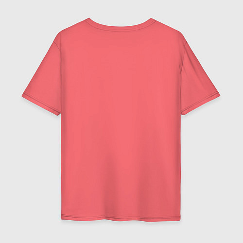 Мужская футболка оверсайз Gray gradient Logo Buick / Коралловый – фото 2