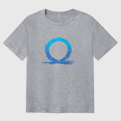 Футболка оверсайз мужская CBVDJK СИМВОЛ КРАТОСА, БОГ ВОЙНЫ, цвет: меланж