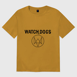 Футболка оверсайз мужская Watch Dogs, цвет: горчичный