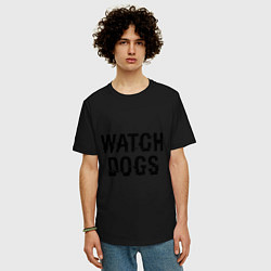 Футболка оверсайз мужская Watch Dogs, цвет: черный — фото 2