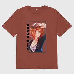 Футболка оверсайз мужская Чиса Котегава Необъятный океан, цвет: кирпичный