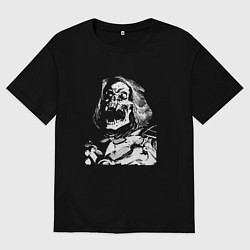 Футболка оверсайз мужская Крик монаха, цвет: черный