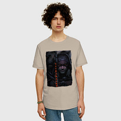 Футболка оверсайз мужская ВЕДЬМАК С ВОЛКОМ THE WITCHER, цвет: миндальный — фото 2