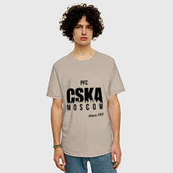 Футболка оверсайз мужская CSKA since 1911, цвет: миндальный — фото 2