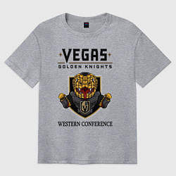 Футболка оверсайз мужская Vegas Golden Knights Вегас Золотые Рыцари, цвет: меланж