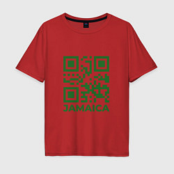 Футболка оверсайз мужская QR Jamaica, цвет: красный