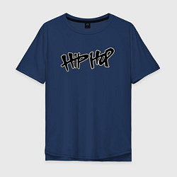 Футболка оверсайз мужская HIP-HOP!, цвет: тёмно-синий
