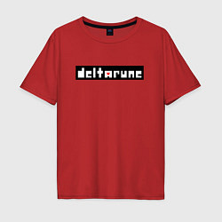 Футболка оверсайз мужская Deltarune - Black Logo, цвет: красный