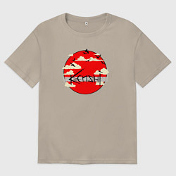 Футболка оверсайз мужская KENSHI Logo, цвет: миндальный