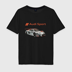 Футболка оверсайз мужская Audi sport - racing team, цвет: черный