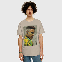 Футболка оверсайз мужская Neymar Junior - Brazil national team, цвет: миндальный — фото 2