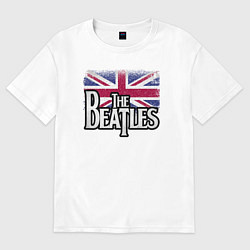 Футболка оверсайз мужская The Beatles Great Britain Битлз, цвет: белый