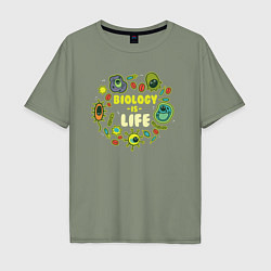 Футболка оверсайз мужская Biology Is Life, цвет: авокадо