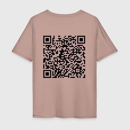 Мужская футболка оверсайз QR-код Скала Джонсон / Пыльно-розовый – фото 2