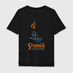 Футболка оверсайз мужская Senior Shawa Developer, цвет: черный