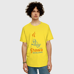 Футболка оверсайз мужская Senior Shawa Developer, цвет: желтый — фото 2