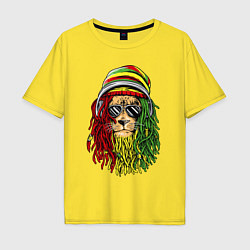 Футболка оверсайз мужская Rasta lioN, цвет: желтый